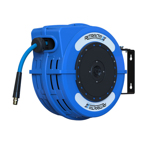 Retractable M3 Slow Retraction Air / Water Hose Reel 1/2” x 50 ft Hybrid  Polymer Hose