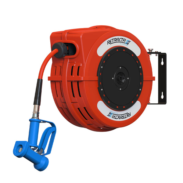 Oil Shield Retractable Air Hose Reel — With 1/2in. x 50ft. Rubber Hose, 300  PSI, Model# OSRHD1250