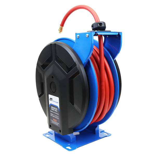 Retractable Diesel Fuel Hose Reel Wall Mount with 3/4 In 1” X 50 FT Hybrid  Hose 