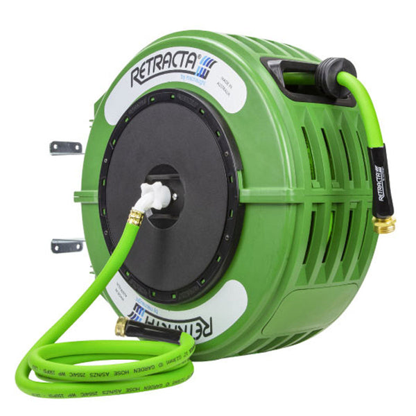 M3 Heavy Duty Slow Retraction with cover Air Water Hose Reel 3/8