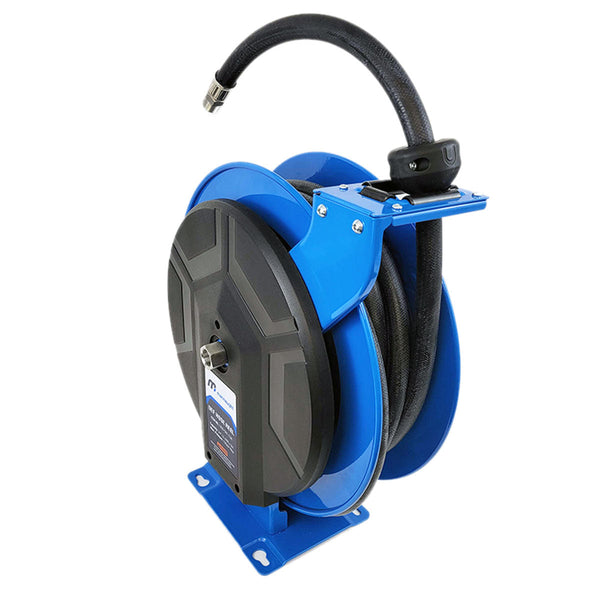 OIL SHIELD OSR1250 20 ga. Retractable Hose Reel with 1/2 x 50' Air Hose,  3' Lead-in Hose, Next-Gen Ultra-Light and Super Strong Rubber, 12 Point