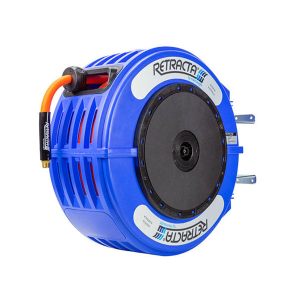 Retractable Air or Water Hose Reel, Blue Case