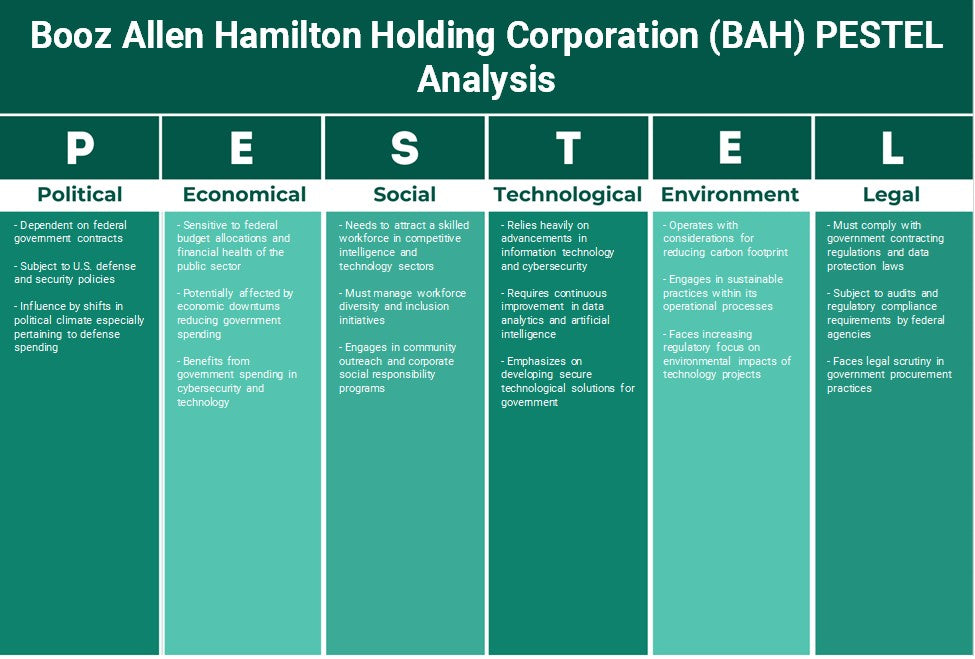 شركة بوز ألن هاملتون القابضة (BAH): تحليل PESTEL