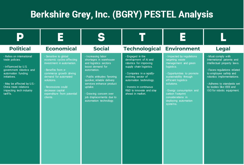 شركة بيركشاير جراي (BGRY): تحليل PESTEL