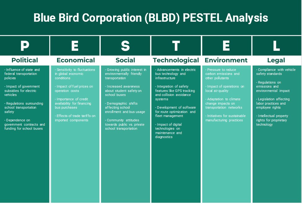 شركة بلو بيرد (BLBD): تحليل PESTEL