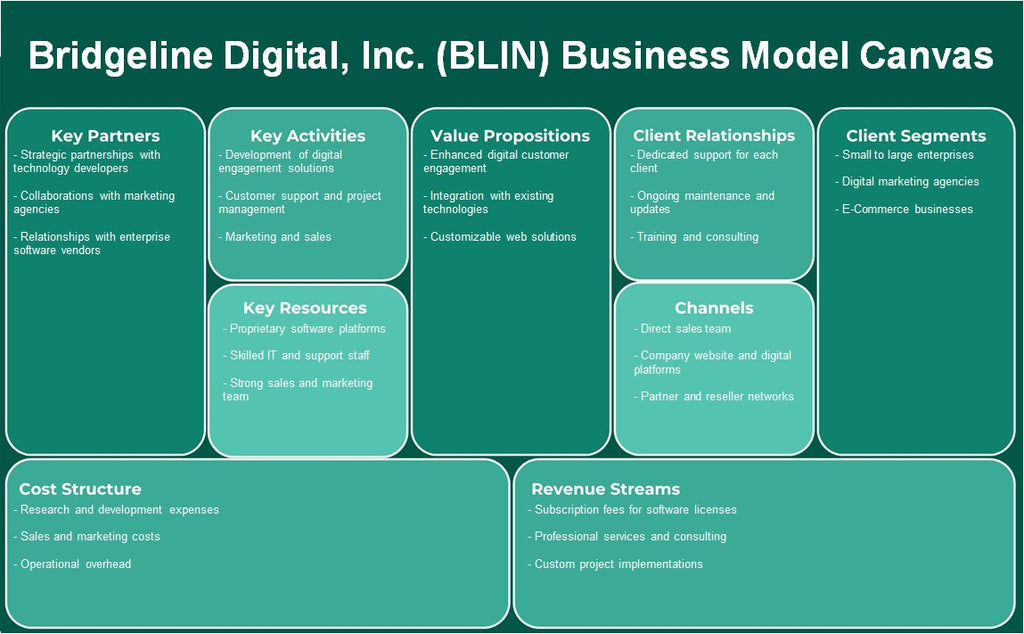 Bridgeline Digital, Inc. (BLIN): Canvas de modelo de negócios