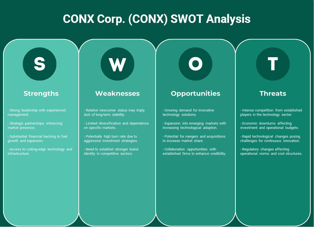 شركة CONX (CONX): تحليل SWOT