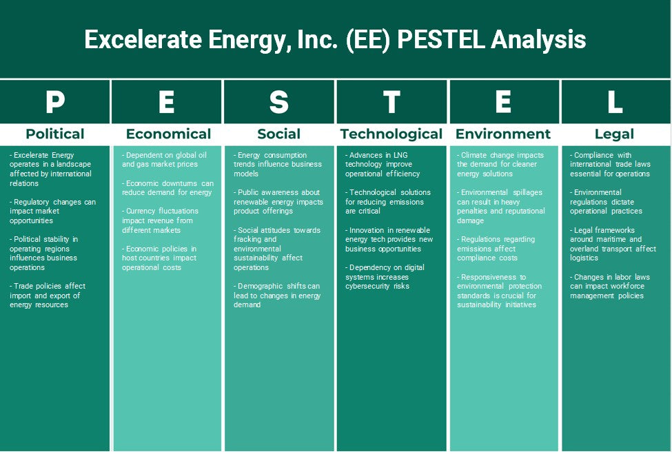 Exceller Energy, Inc. (EE): Analyse des pestel