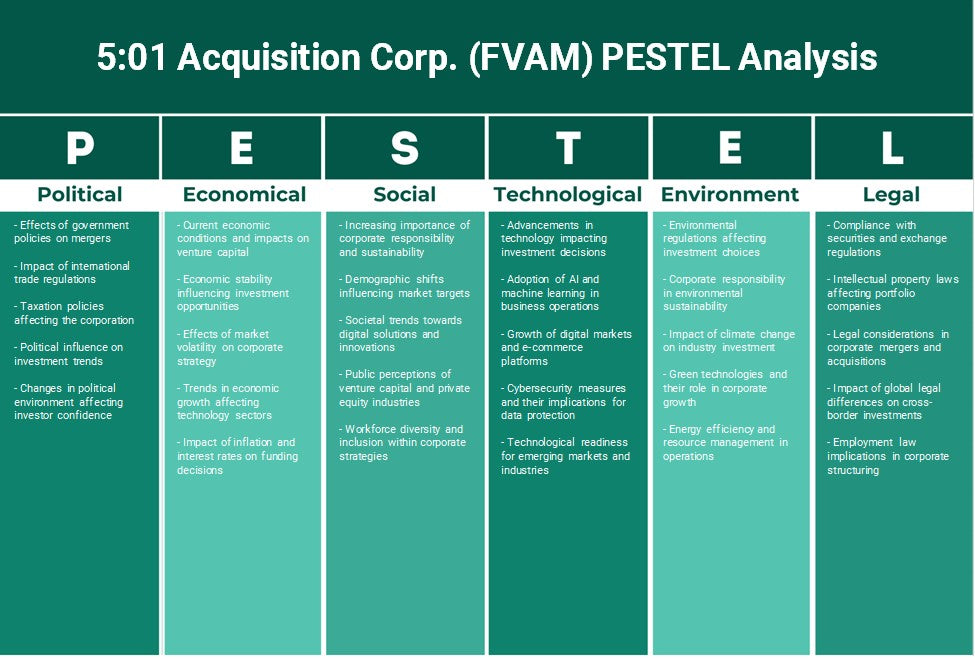 05:01 شركة الاستحواذ (FVAM): تحليل PESTEL