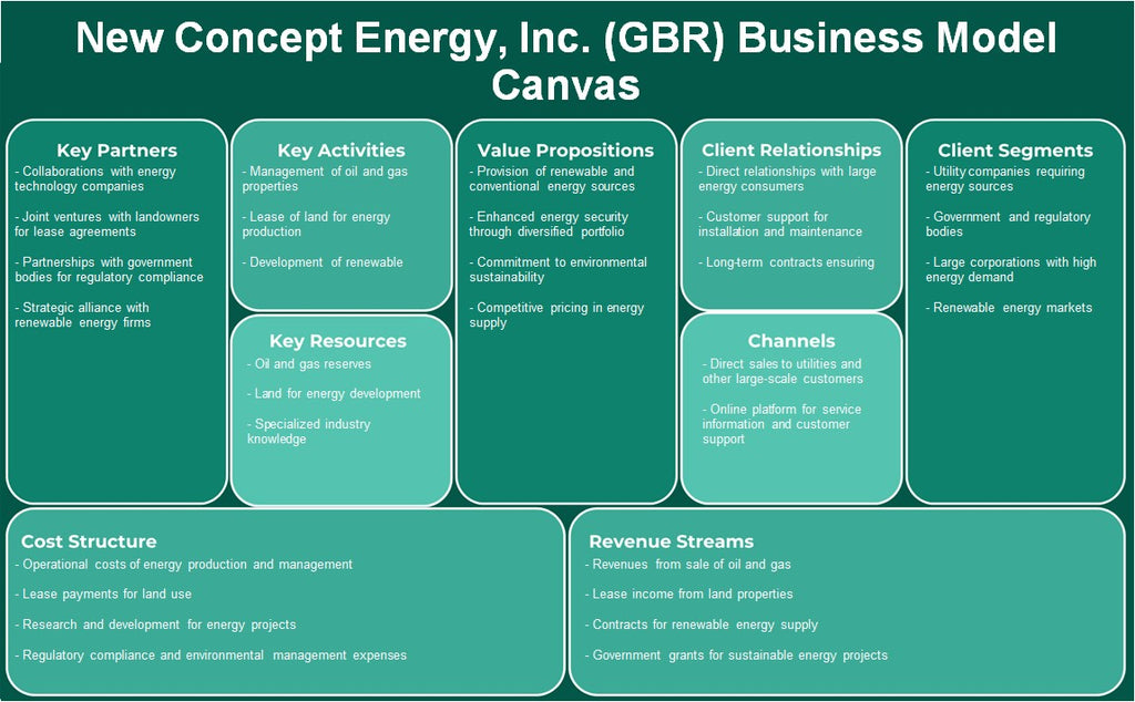 شركة New Concept Energy, Inc. (GBR): نموذج الأعمال التجارية