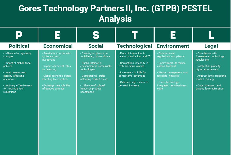 Gores Technology Partners II, Inc. (GTPB): Análise de Pestel