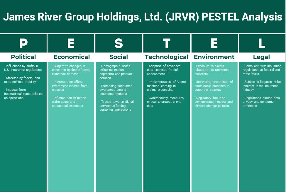 مجموعة جيمس ريفر القابضة المحدودة (JRVR): تحليل PESTEL