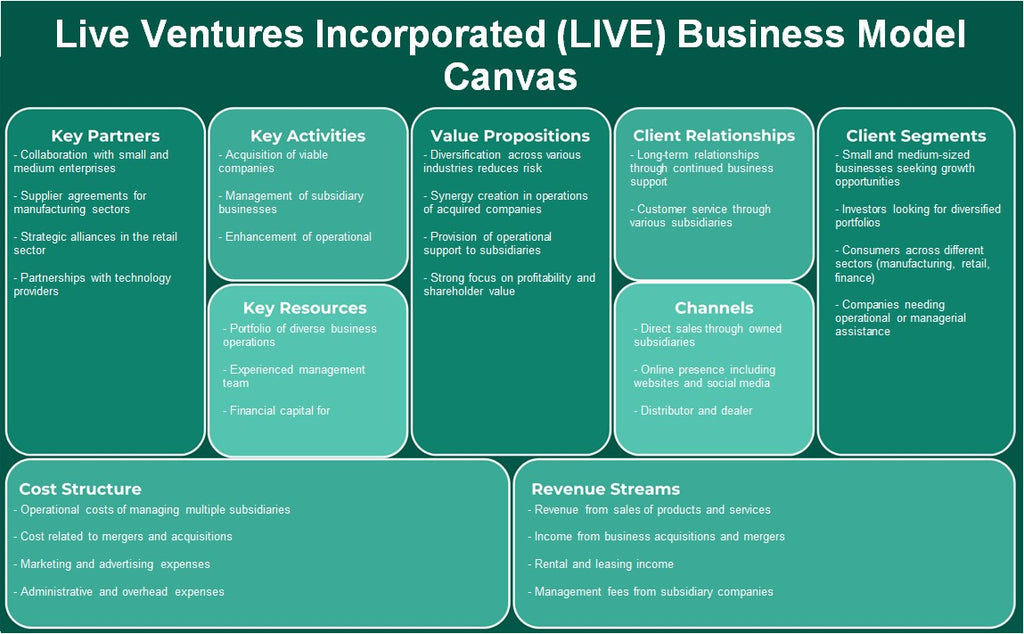 Live Ventures Incorporated (LIVE): نموذج الأعمال التجارية