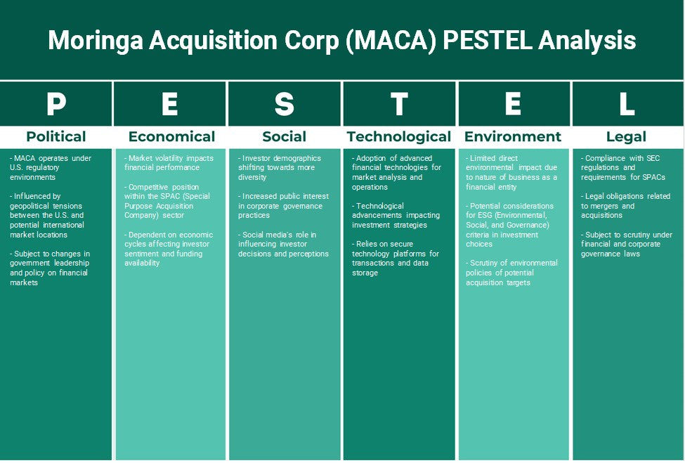 شركة Moringa Acquisition Corp (MACA): تحليل PESTEL