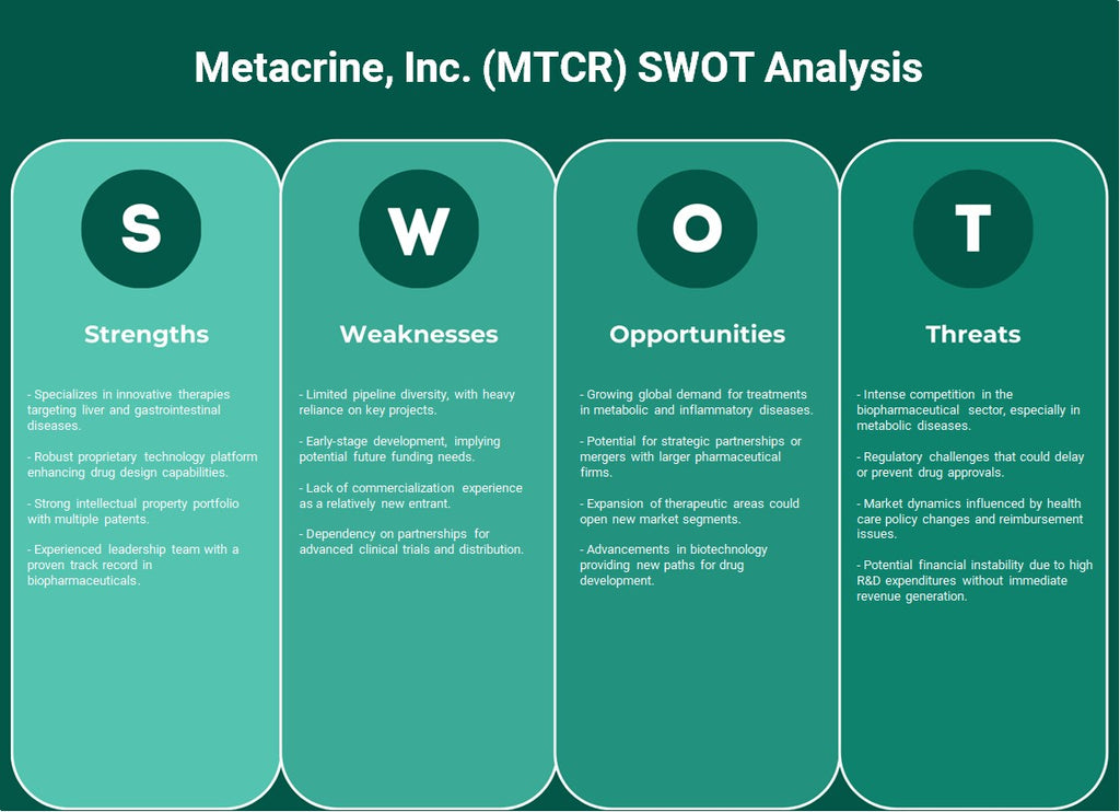 شركة ميتاكرين (MTCR): تحليل SWOT