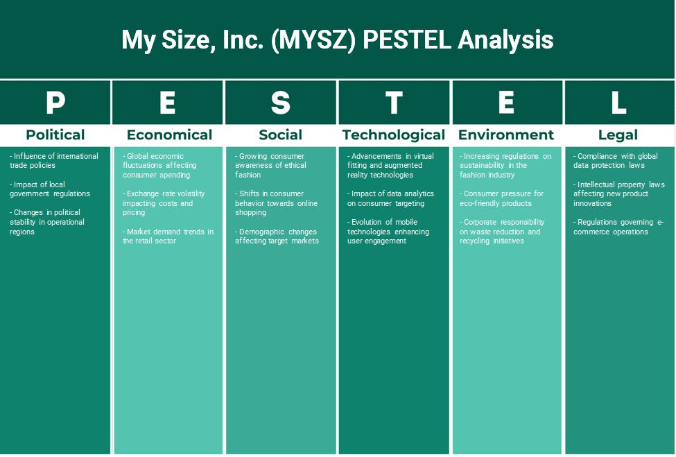 My Size, Inc. (Mysz): Análise de Pestel