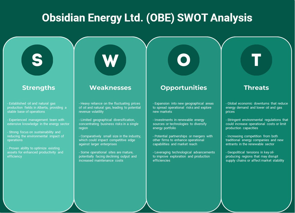 شركة سبج للطاقة المحدودة (OBE): تحليل SWOT