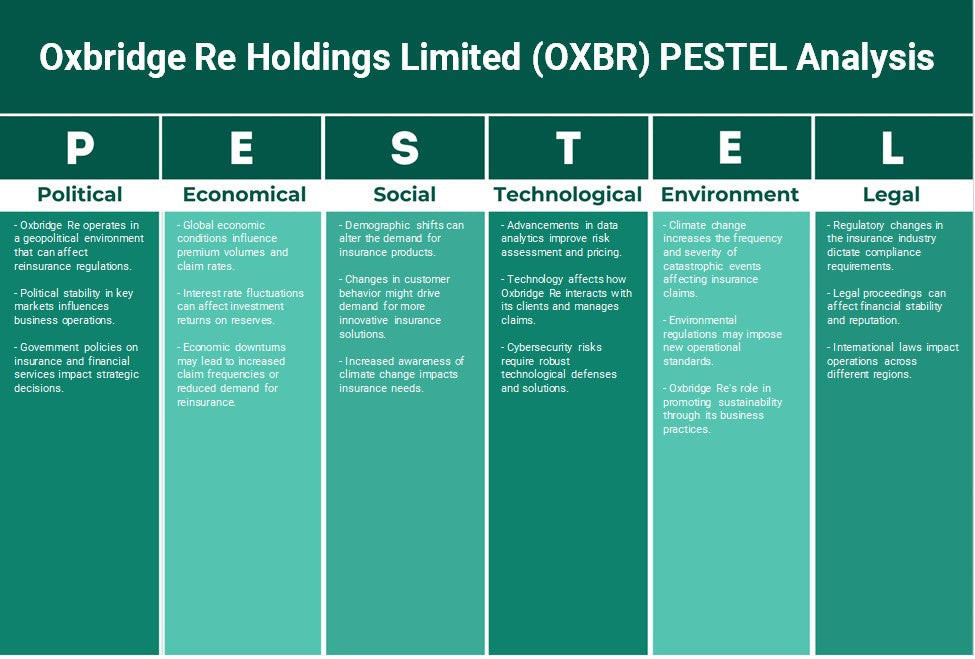 Oxbridge Re Holdings Limited (OXBR): Analyse PESTEL