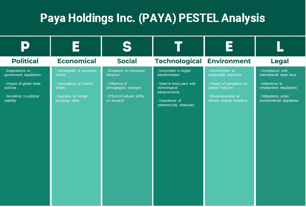 Paya Holdings Inc. (PAYA): Analyse PESTEL