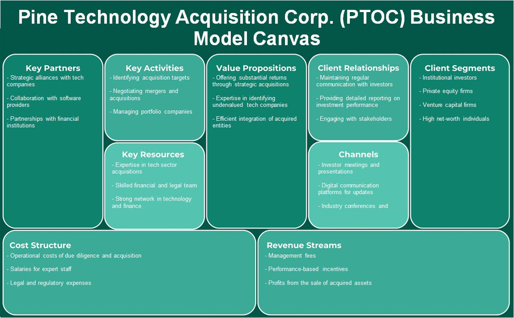 Pine Technology Aquisition Corp. (PTOC): Canvas de modelo de negócios