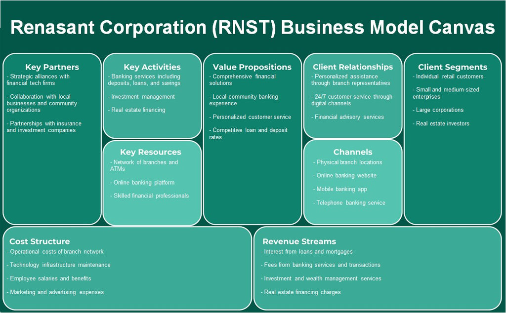 RenaSant Corporation (RNST): Canvas de modelo de negocio