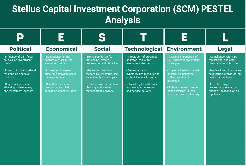 شركة ستيلوس كابيتال للاستثمار (SCM): تحليل PESTEL