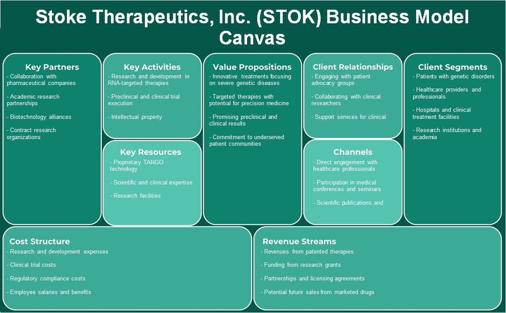 Stoke Therapeutics, Inc. (Stok): Canvas de modelo de negócios