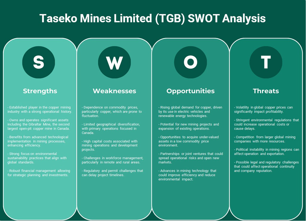Taseko Mines Limited (TGB): análisis FODA