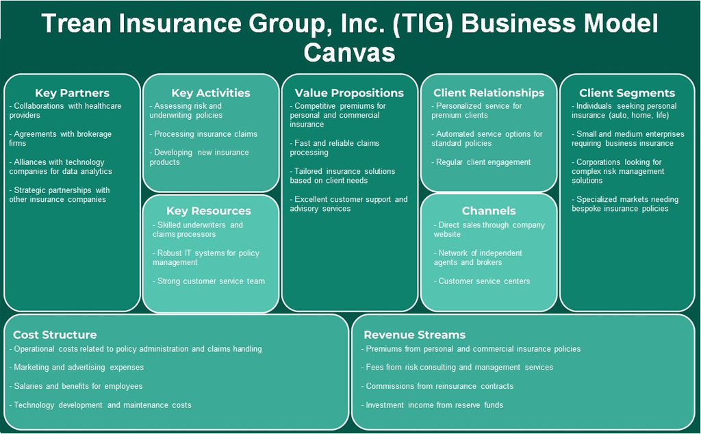 Trean Insurance Group, Inc. (TIG): Modelo de negocios Canvas
