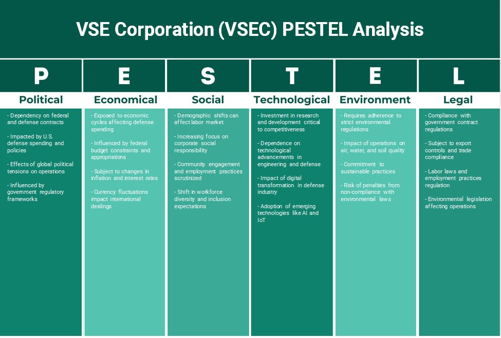 VSE Corporation (VSEC): Análise de Pestel