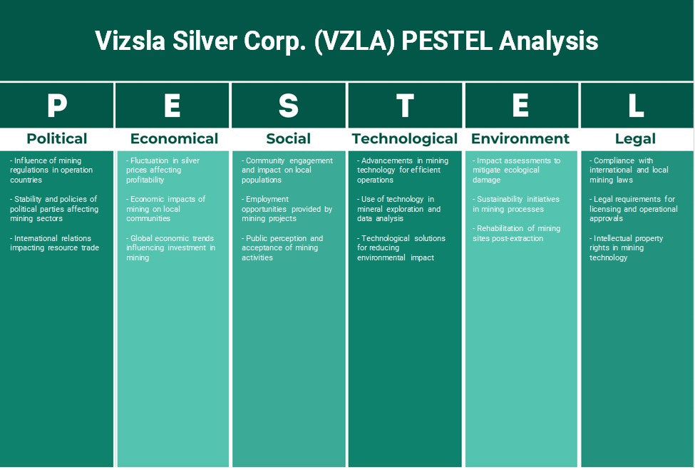 Vizsla Silver Corp. (VZLA): تحليل PESTEL
