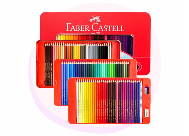 Faber Castell Classic 100 Colour Pencils Tin