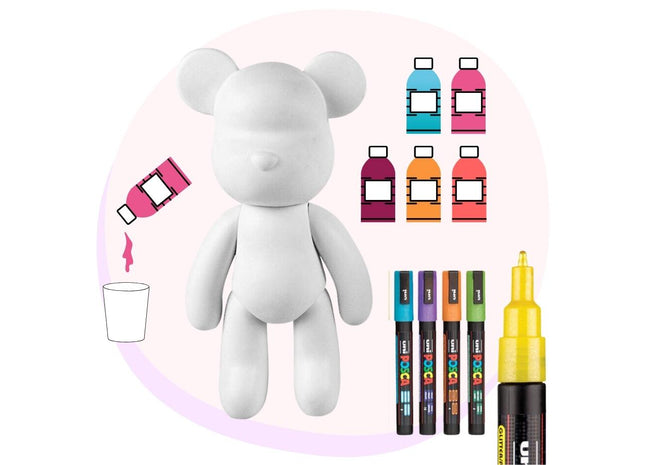 Fluid Kaws Bear Kit  Diy for kids, Bear paintings, Diy kits