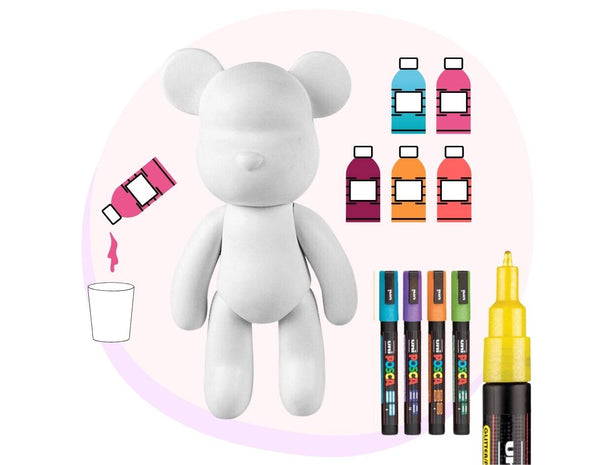 Fluid Art Bear DIY 6 Colour Kit – Creative Kids Wonderland