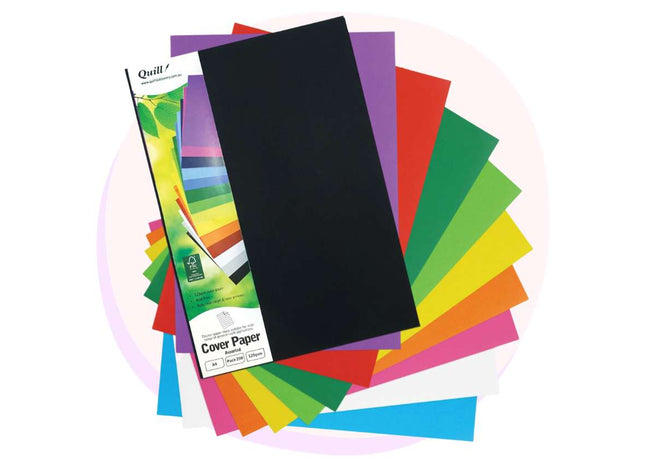 Quill A4 125gsm Paper Black 250 Pack