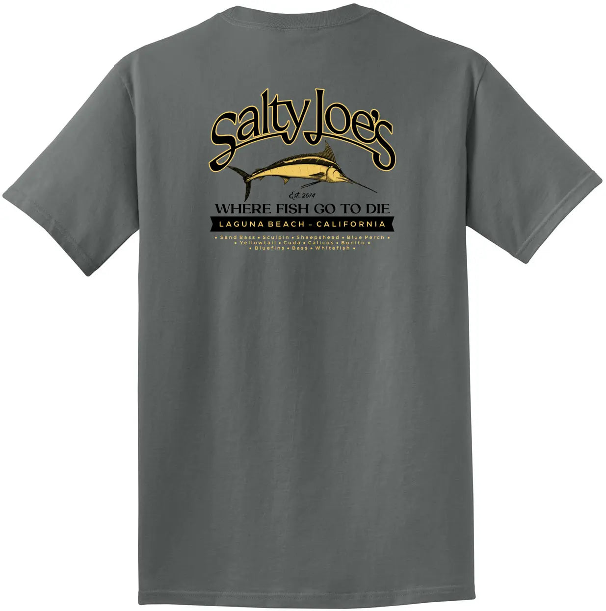 Salty Joe's Fish Count Beach Wash Garment Dyed Long Sleeve T-Shirt