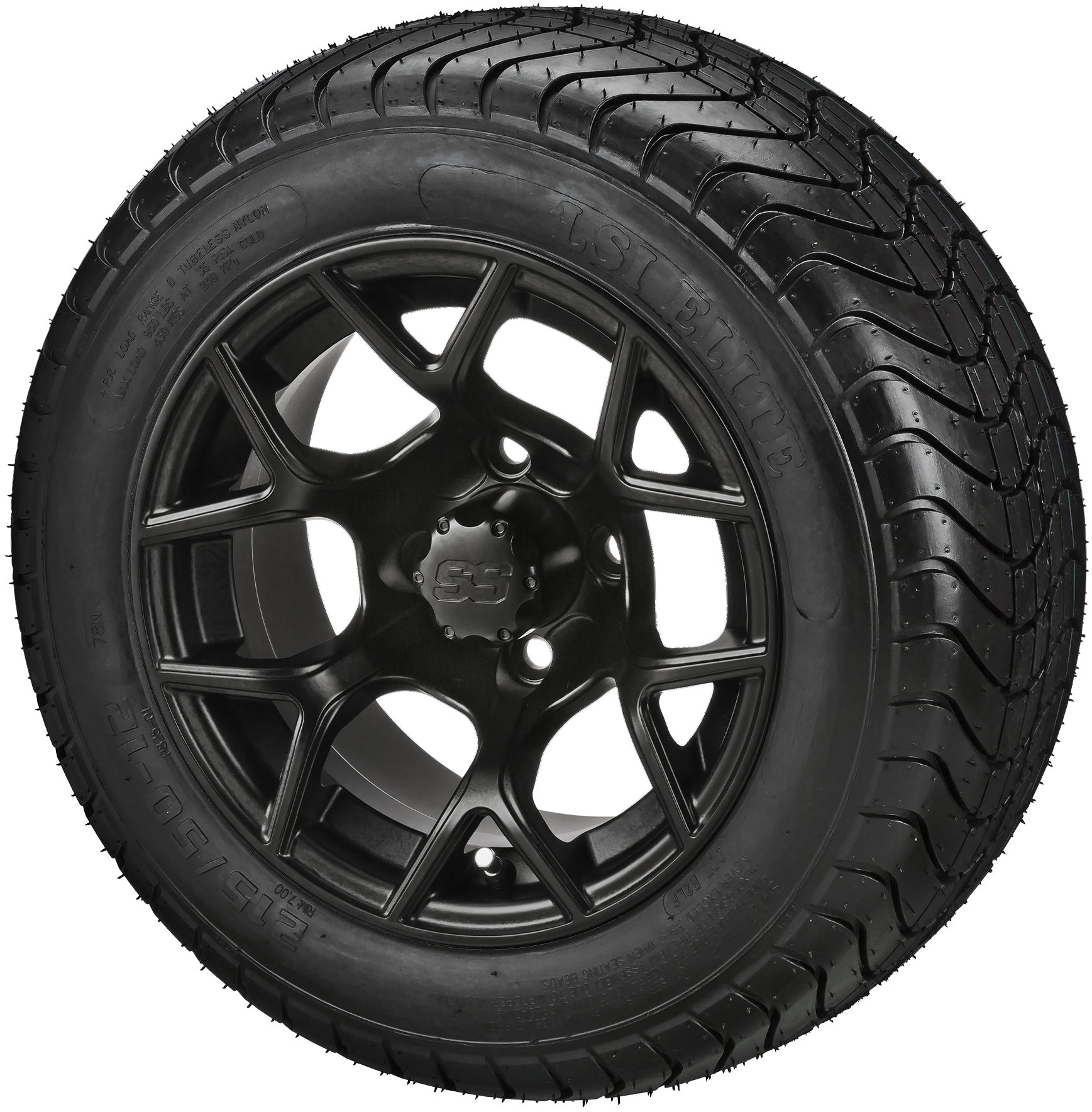 LSI 12' Ninja Matte Black Wheel and Low Profile Tire Combo
