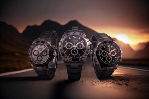 Investment Watches three_luxury_rolex_daytona_steel_watches_on_a_rock_front_timing the market.jpg__PID:a1c7f2ac-afb5-425c-8021-9683b4420a04