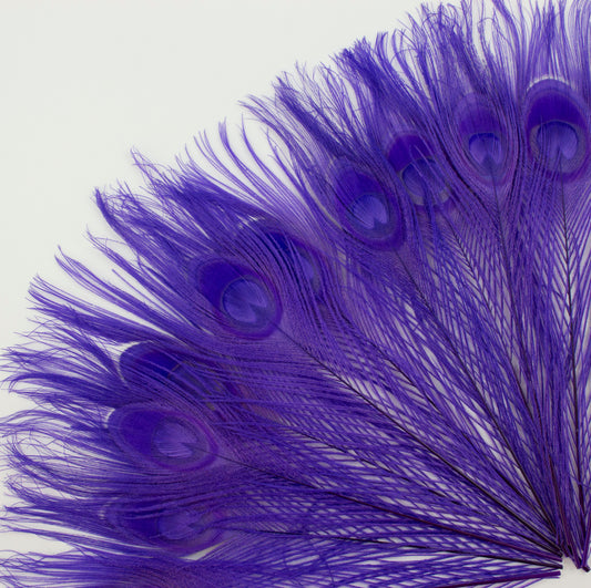 Artificial Feathers, L: 15 cm, W: 8 cm, Purple, 10 pc, 1 Pack