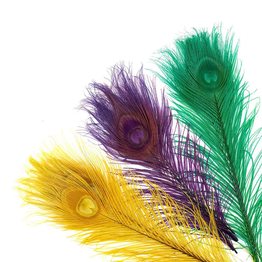 Zucker Feather Products Peacock Swords Bleach Mix Dyed - Mardigras