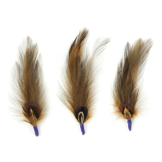 Hackle and Guinea Millinery Supplies - 3PC Hat Feathers 4-5