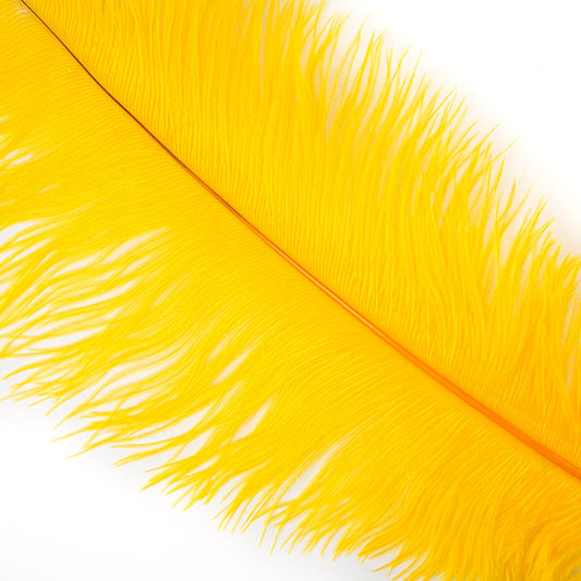 big pole ostrich feather yellow feathers 10 pcs 60-65cm / 24-26