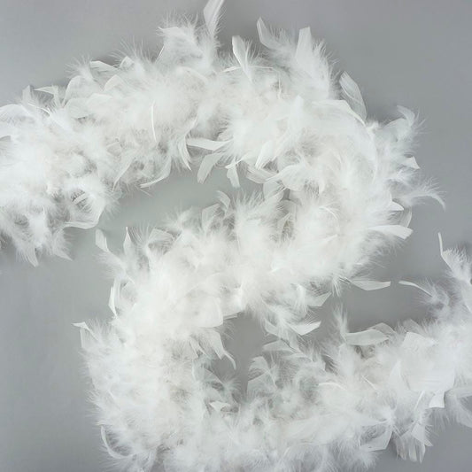2 Yards 22g White Fluffy Marabou Feather Boa for DIY Craft Sewing Trim Home  Wedding Party Christmas Decoration