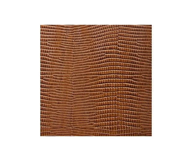 Lizard Belly Embossed Brown Leather - Tiger