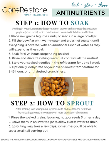 How to soak and sprout beans, grains and nuts