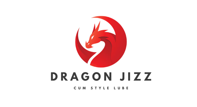 dragon jizz cum lube logo on a white background