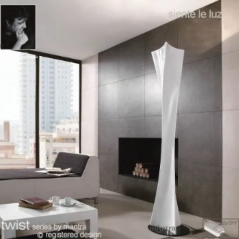 Mantra Large, Twist Floor Lamp Available At the Oxford Lighting Showroom