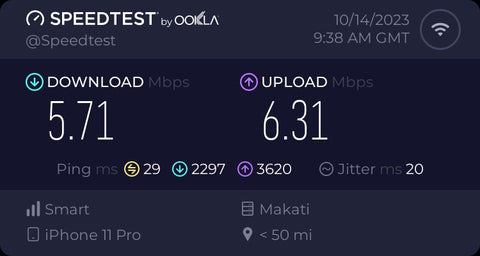 馬尼拉市區網路速度測試