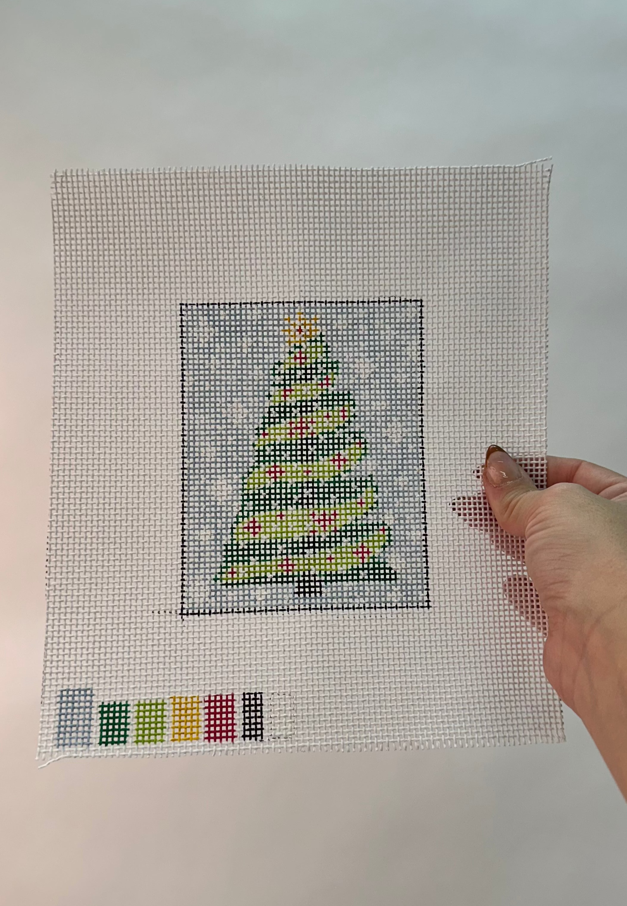 Christmas Tree - Hand Painted Needlepoint Canvas