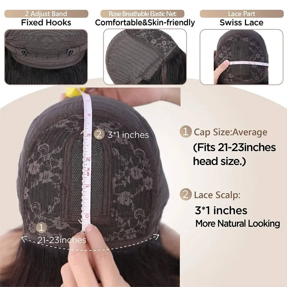 3x1 lace glueless wig cap inside